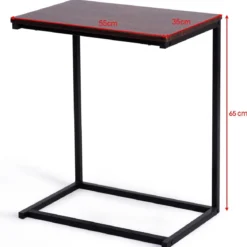 Beistelltisch Laptoptisch Computertisch PC Tisch Seitentisch Metall + Holz 55 x 35 x 65 cm Kaffee