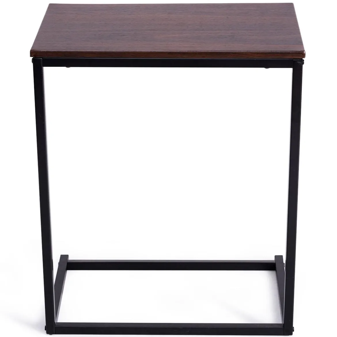 Beistelltisch Laptoptisch Computertisch PC Tisch Seitentisch Metall + Holz 55 x 35 x 65 cm Kaffee