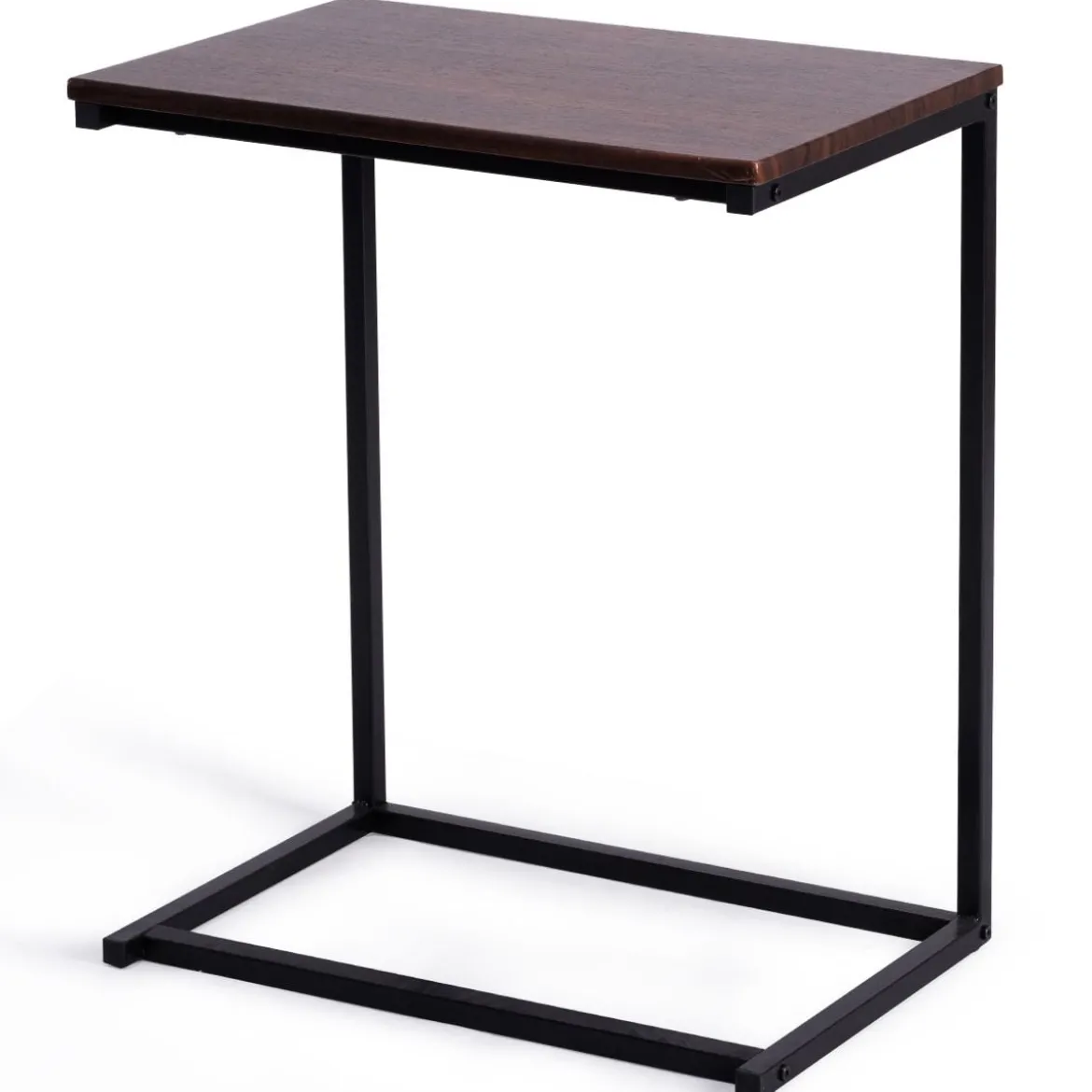 Beistelltisch Laptoptisch Computertisch PC Tisch Seitentisch Metall + Holz 55 x 35 x 65 cm Kaffee