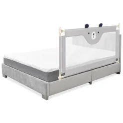 Bettgitter Klappbares Bettgeländer für Kleinkinder 145 x 25 x 101,5 cm Grau