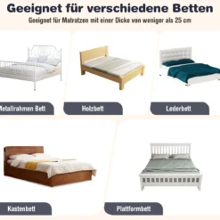 Bettgitter Sicherheitsgitter für Kleinkinder mit weichem Schaumstoff mit Gurt 105 x 40 x 42 cm Dunkelgrau