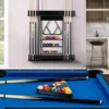 Billard Queue Halter Wandmontage Wandqueuehalter Kiefernholz für 8 Queues