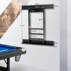 Billard Queue Halter Wandmontage Wandqueuehalter Kiefernholz für 8 Queues