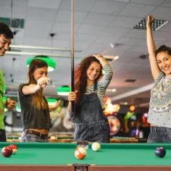 Billardtisch Klappbar Billiard Tisch inkl. 2 Queues 16 Billard 2 Kreiden 138 x 67 x 79,5 cm