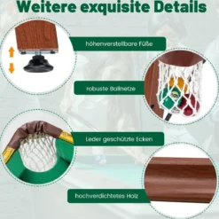 Billardtisch Klappbar Billiard Tisch inkl. 2 Queues 16 Billard 2 Kreiden 138 x 67 x 79,5 cm