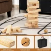 54 Blöcke aus Kiefernholz Verflixter Turm-Spiel Bauklötze Spiel 5 x 3,3 x 15,2 cm Natur