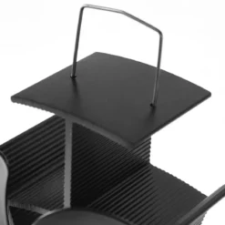 4 Blätter Schwarz Ofenventilator Kaminlüfter Ventilator mit USB