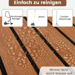 Bodenbelag für Boote Selbstklebend aus EVA-Schaumstoff Rutschfest 240 x 90 cm Braun