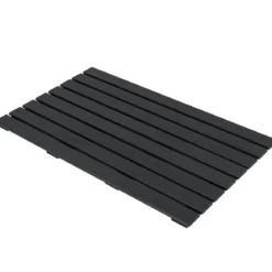 Bodenelement für Solardusche WPC Bodenplatte für Gartendusche 100 x 60 x 2,5 cm Schwarz