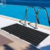 Bodenelement für Solardusche WPC + 60L Solardusche inkl. Abdeckung Gartendusche Set Schwarz