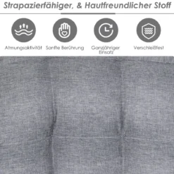 Boden-Klappstuhl 4-Fach Verstellbares Gaming-Bodensofa mitRückenlehne Grau