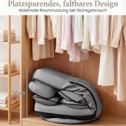 Bodensessel Klappbar mit 6-fach Verstellbarer Rückenlehne 55 x 55-117 x 20-76 cm Grau