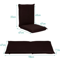 Bodensofa Bodensessel mit 6- stufig Verstellbarer Rückenlehne Meditationsstuhl Kaffee
