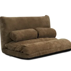 Bodensofa Bodenstuhl 6-stufig einstellbares Bodensessel 180 x 98 x 18 cm Kaffee