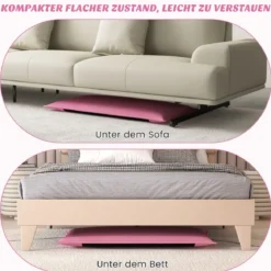 Bodenstuhl Bodensessel mit 6- stufig Verstellbarer Rückenlehne Game Sessel gepolstert Rosa
