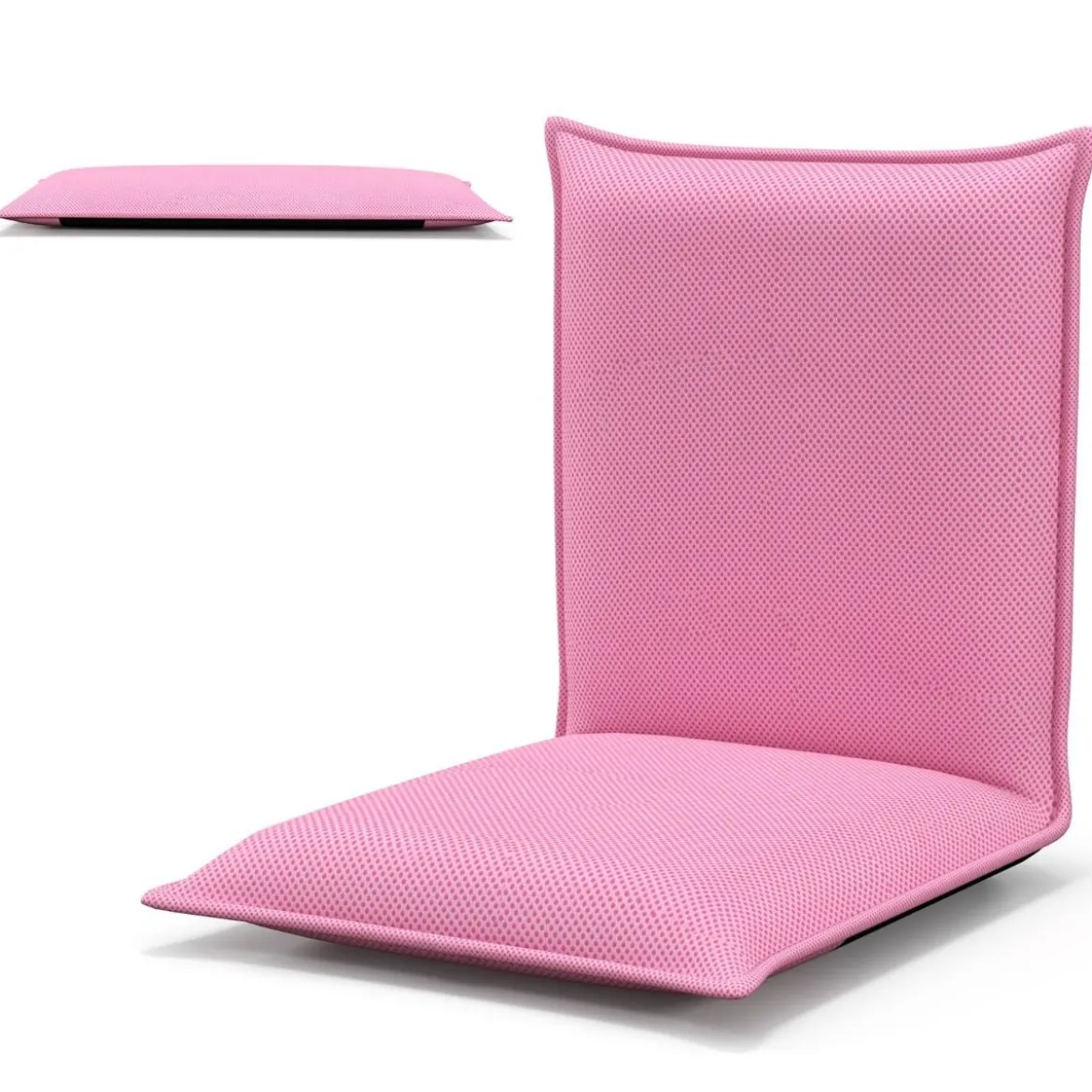 Bodenstuhl Bodensessel mit 6- stufig Verstellbarer Rückenlehne Game Sessel gepolstert Rosa