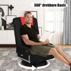 Bodenstuhl drehbar Bodensessel Relaxsessel Bodensofa Lazy Sofa Rot