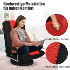 Bodenstuhl drehbar Bodensessel Relaxsessel Bodensofa Lazy Sofa Rot