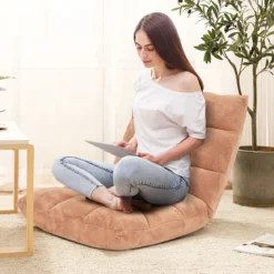 Bodenstuhl Faltbares Lazy Sofa Faul Tatami Bodenkissen Schwarz Grau Kaffeebraun Rosa Blau Lila