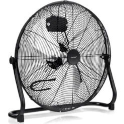 Bodenventilator φ51cm Windmaschine 160W mit 3 Geschwindigkeitsstufen Boden Ventilator im Chrom Design 145° einstellbarer Neigungswinkel