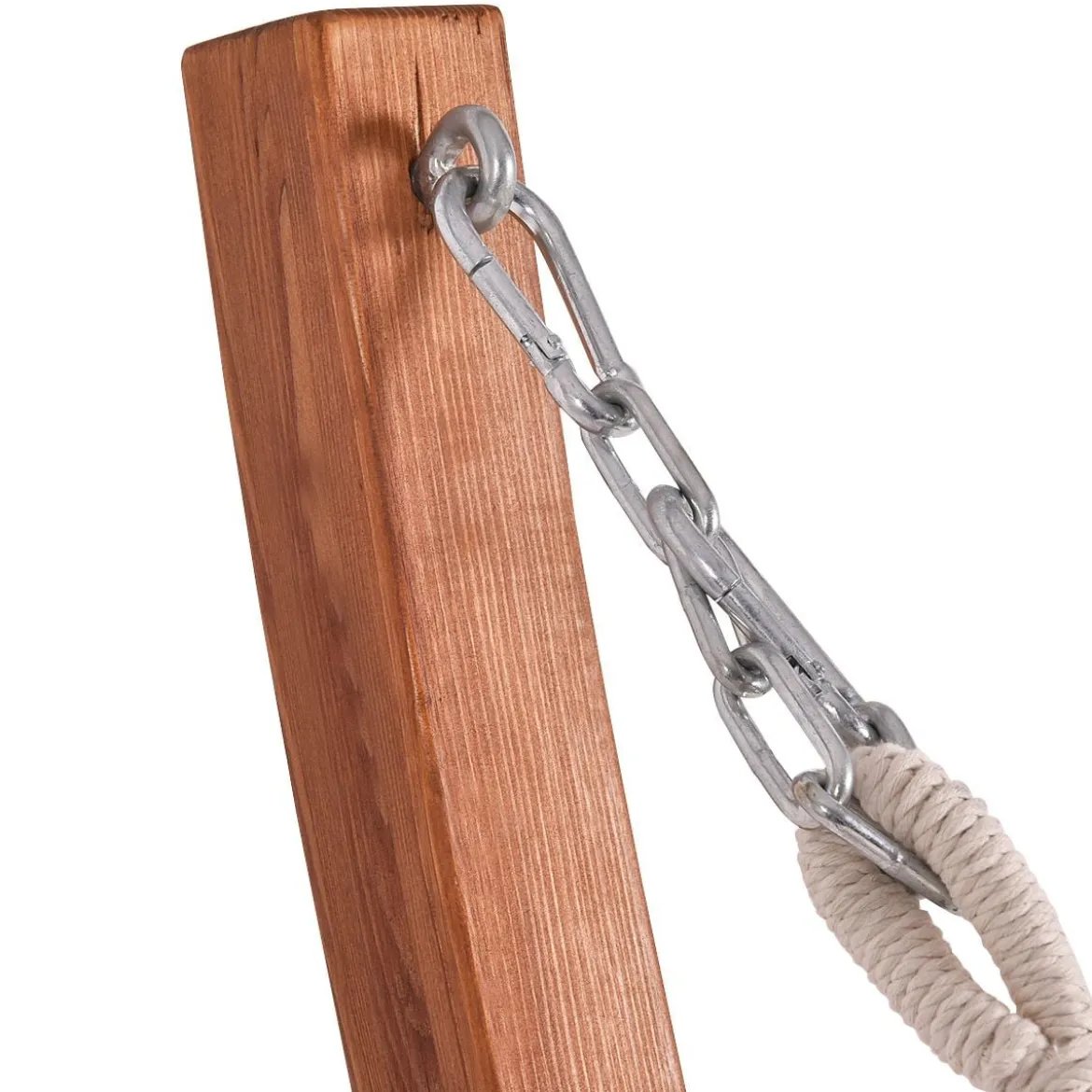 Bogenförmiges Hängemattengestell aus Holz Hängemattenständer Hängeschaukel 313x115x120cm