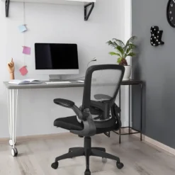 Bürostuhl mit Massagefunktion Ergonomischer Schreibtischstuhl Lendenwirbelstütze Drehstuhl mit hoher Rückenlehne höhenverstellbar Grau