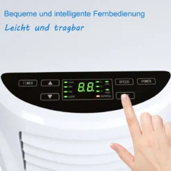 7000 BTU Tragbare Klimaanlage mit Fernbedienung Kühlmodus mobile Klimaanlage 32 x 36 x 62,5 cm Weiß