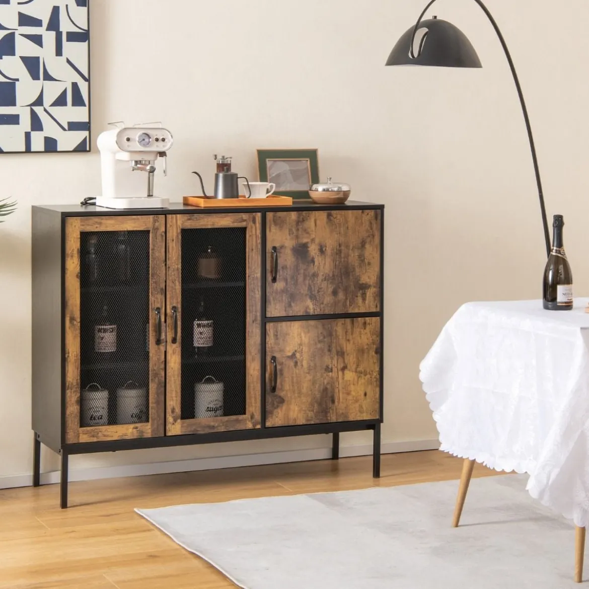 Buffetschrank Industrielles Küchen-Sideboard 120 x 40 x 100 cm Braun