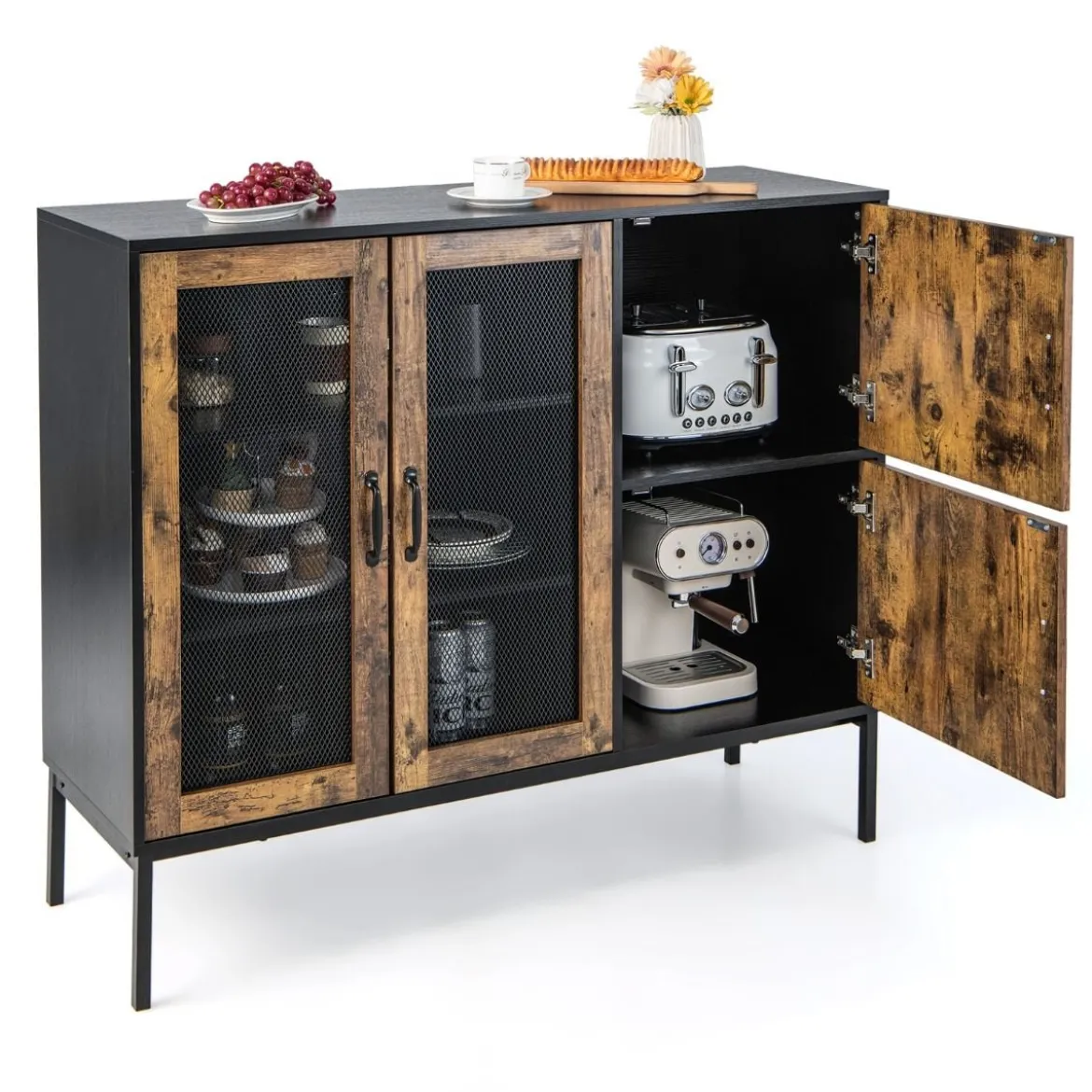 Buffetschrank Industrielles Küchen-Sideboard 120 x 40 x 100 cm Braun