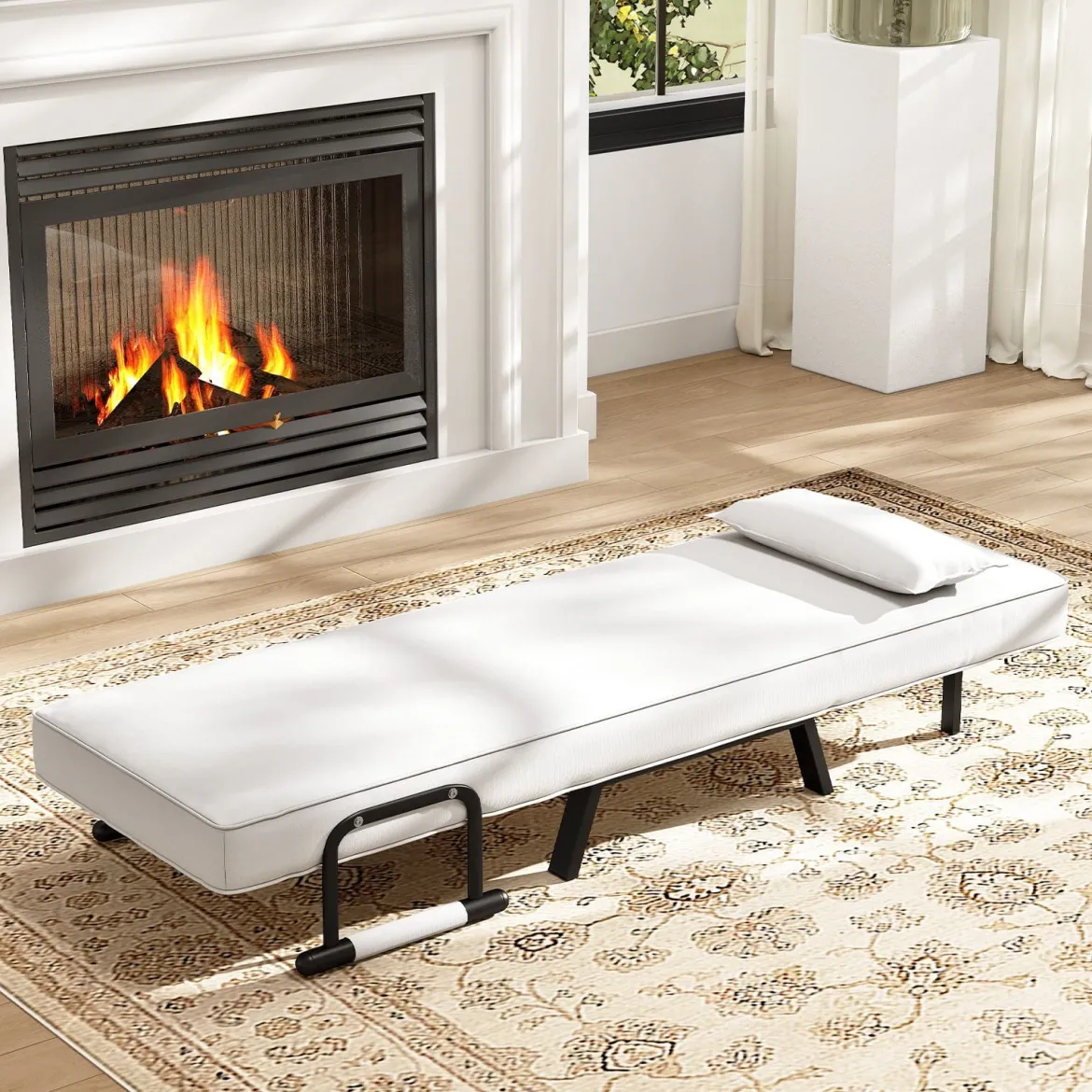 Cabrio-Schlafsofa Klappsessel Schlafcouch Sofabett 5-Positionen-Liegestuhl Hellgrau/Schwarz/Blau/Dunkelgrau/Kaffee