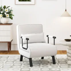 Cabrio-Schlafsofa Klappsessel Schlafcouch Sofabett 5-Positionen-Liegestuhl Hellgrau/Schwarz/Blau/Dunkelgrau/Kaffee