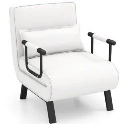 Cabrio-Schlafsofa Klappsessel Schlafcouch Sofabett 5-Positionen-Liegestuhl Hellgrau/Schwarz/Blau/Dunkelgrau/Kaffee