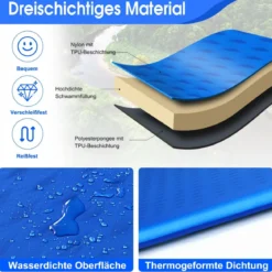 Campingmatratze Schlafmatte inklusive Tragetasche 200 x 65 cm Blau