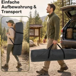 Campingzelt für 10 Personen Familienzelt mit Belüftung Regenschutz & Tragetasche 399 x 267 x 201 cm Beige
