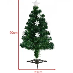 Christbaum LED 90/120/150/180 cm Künstlicher Weihnachtsbaum mit Glasfaser-Farbwechsler Grün