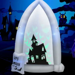 210 cm Aufblasbarer Halloween-Grabstein Aufblasbare Hofdekoration mitGebläse