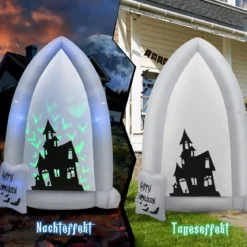 210 cm Aufblasbarer Halloween-Grabstein Aufblasbare Hofdekoration mitGebläse