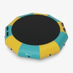 305cm Aufblasbares Wassertrampolin mit 500W elektrischer Aufblasvorrichtung Trampolin Bounce Gelb + Grün