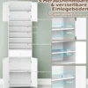 180 cm Badezimmerschrank mit Schublade & Türen & Verstellbaren Regalen Bodenschrank Weiß