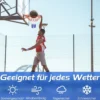 Ø 45 cm Basketball-Korb und Netz Basketballkorb mit Netz für In- und Outdoor Rot + Weiß + Blau