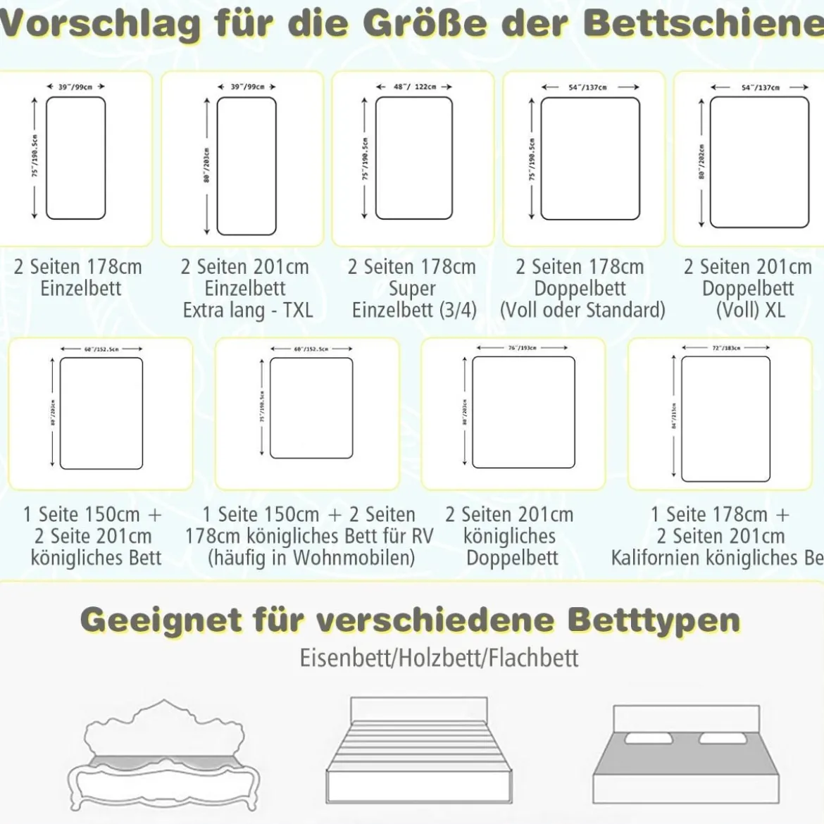 175 cm Bettgitter mit 24 Einstellbare Höhen & Seitentasche Bettschutzgitter Rosa