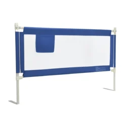 175 cm Bettgitter mit 24 Einstellbare Höhen & Seitentasche Bettschutzgitter Blau