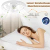 φ48cm Deckenventilator mit Beleuchtung umkehrbarer Ventilator LED Deckenleuchte 3000-6500K dimmbar mit 6 Windgeschwindigkeiten Weiß