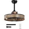 50 cm Deckenventilator mit Beleuchtung & Fernbedienung & 4H Timer Ventilator Deckenleuchte