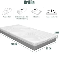 20cm dicke Doppelbettmatratze Noppenschaumstoff kühler und atmungsaktiver Schaumstoff für verstellbares Bett
