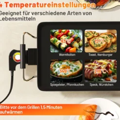 70cm Elektrische Grillplatte Teppanyaki Grill Antihaftbeschichtet BBQ-Grill Elektrogrill