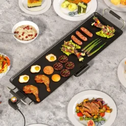 70cm Elektrische Grillplatte Teppanyaki Grill Antihaftbeschichtet BBQ-Grill Elektrogrill