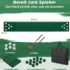 332 cm Golf Puttingmatte mit 2 Verstellbaren Puttern & 6 Bällen & 12 Lochabdeckungen Tragbare Golfmatte