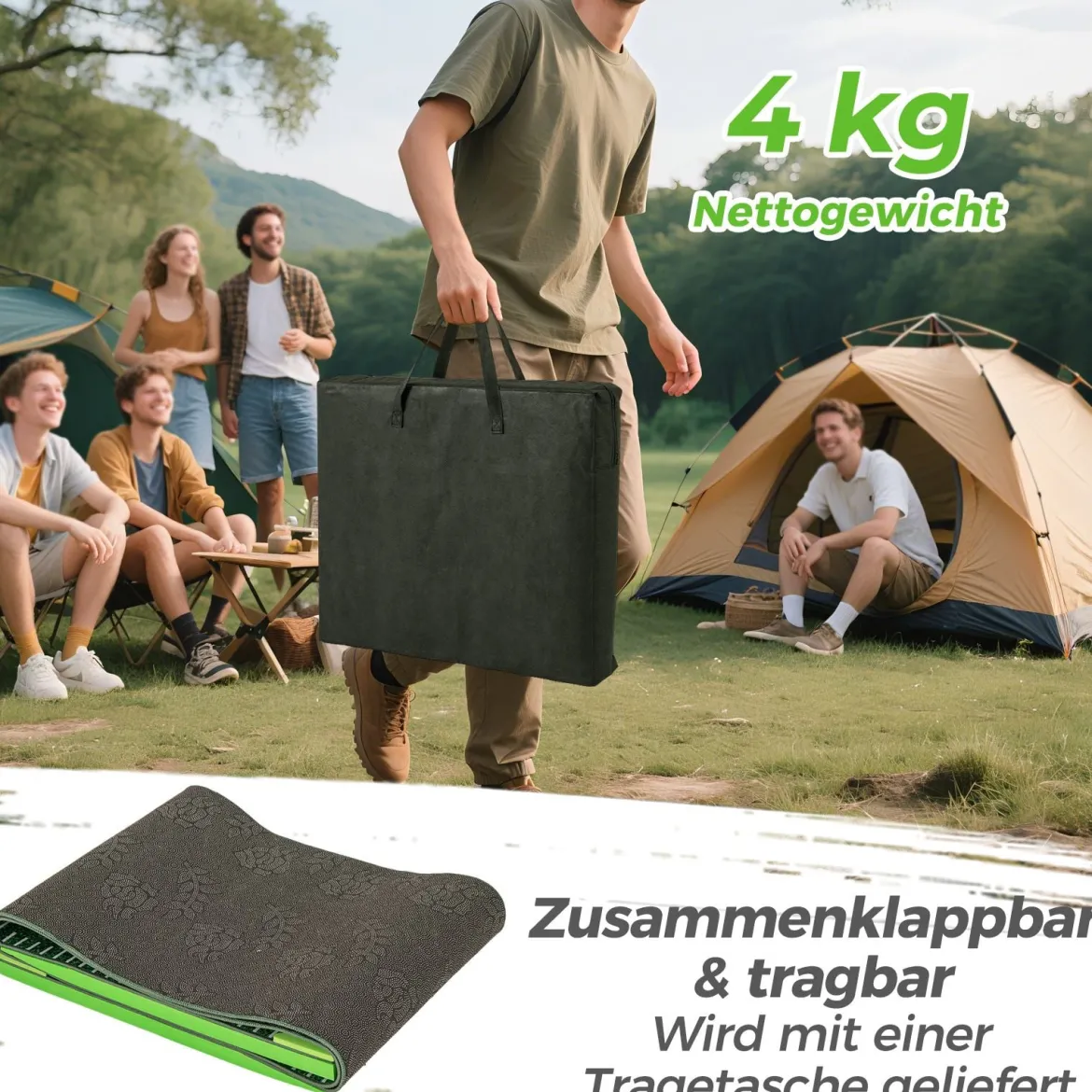 332 cm Golf Puttingmatte mit 2 Verstellbaren Schlägern & 6 Bällen Golf Übungsmatte Golf