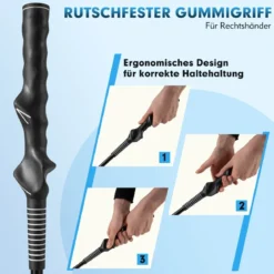 120cm Golfschwungtrainer-Hilfe mit Gewichts-Kopf Golf Trainingshilfe Schwungtrainer Grau